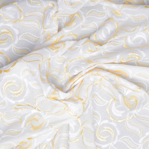 Qua Multi Yellow Scallop Hakoba Fabric