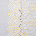 Qua Multi Yellow Scallop Hakoba Fabric