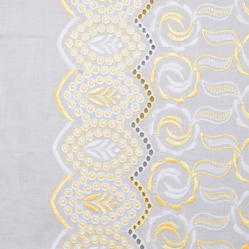 Qua Multi Yellow Scallop Hakoba Fabric