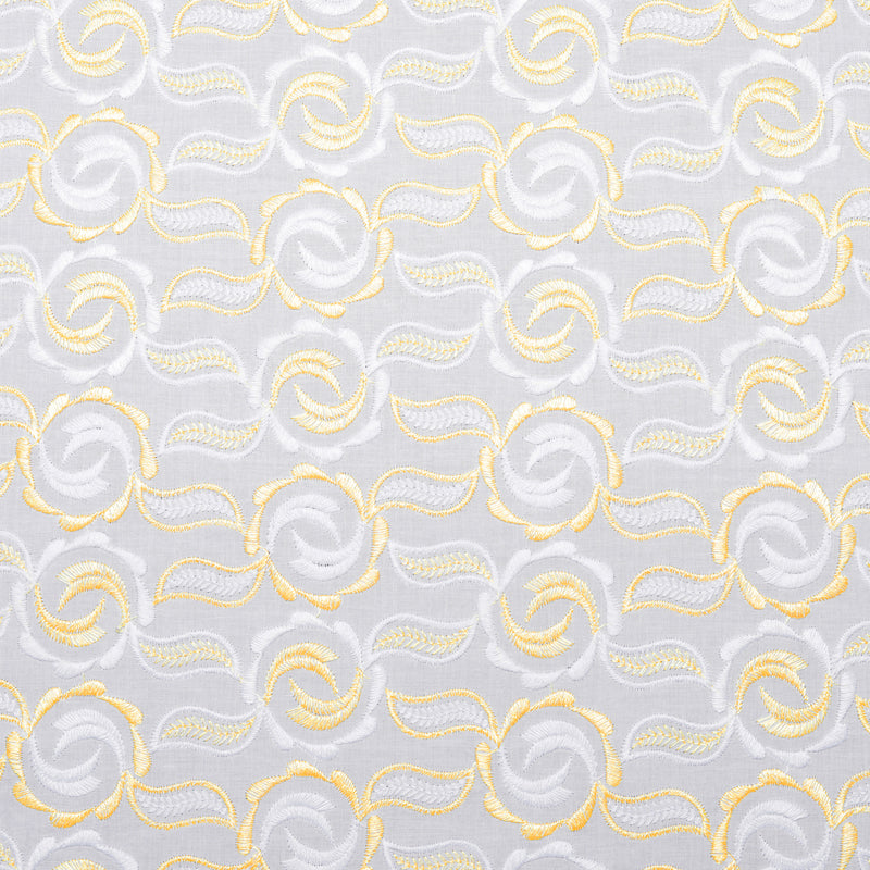 Qua Multi Yellow Scallop Hakoba Fabric