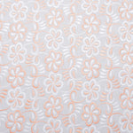 Raha Multi Peach Scallop Hakoba Fabric