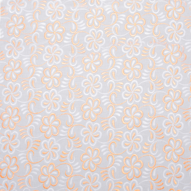 Raha Multi Peach Scallop Hakoba Fabric