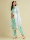 SEA GREEN HAKOBA KURTA SET