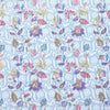 Sky Floral Abstract Cotton Hakoba Fabric