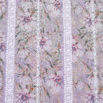 Violet Floral Abstract Hakoba Fabric