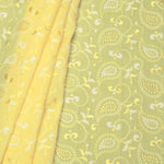 Yellow Dual Tone Diamond Hakoba Fabric