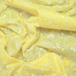 Yellow Dual Tone Diamond Hakoba Fabric