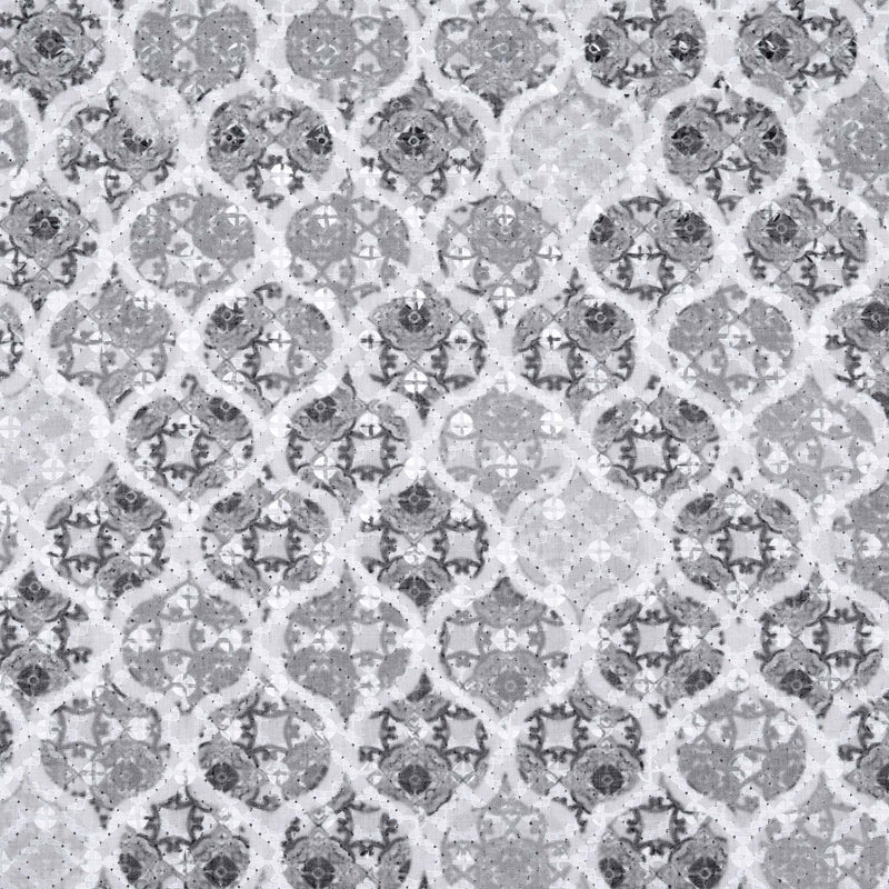 Grey Sequence Hakoba Fabric