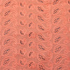 Hakoba Peach Cotton Embroidered Fabric