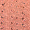 Hakoba Peach Cotton Embroidered Fabric