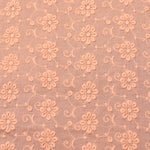 Hakoba Peach Floral Embroidered Fabric