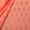 Hakoba Peach Oval Embroidered Fabric