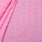 Hakoba Pink Floral Embroidered Fabric