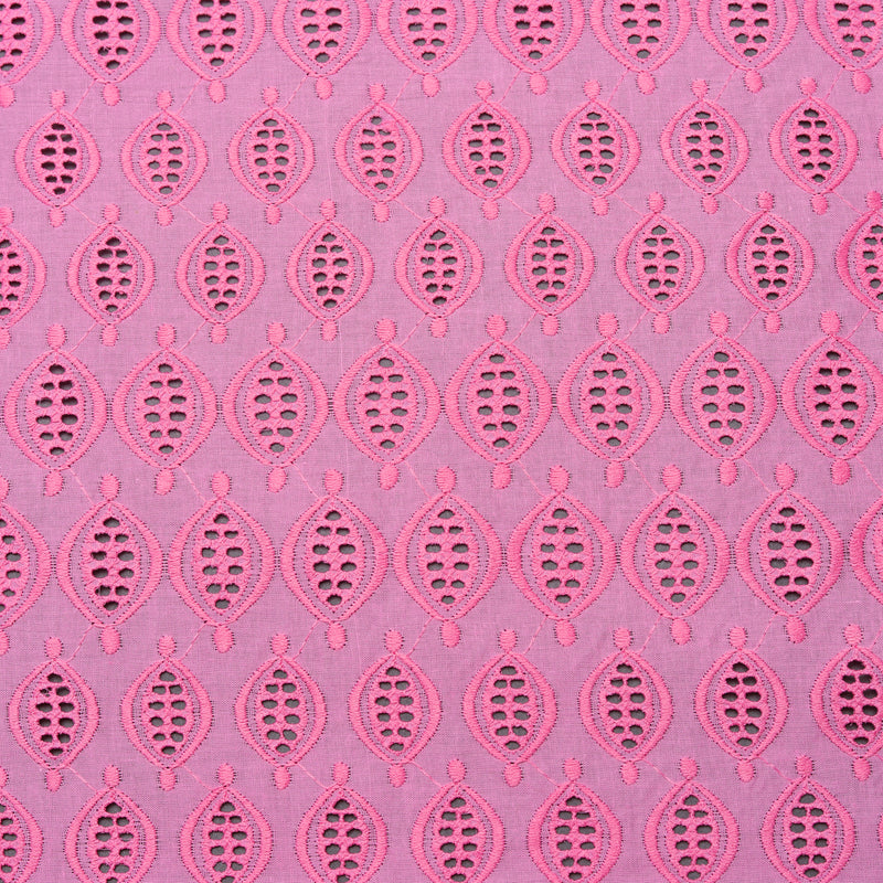 Hakoba Pink Oval Embroidered Fabric