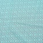 Hakoba Turquoise Georgette Embroidered Fabric