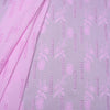 Lavender Flora Bar Embroidered Premium Cotton Fabric