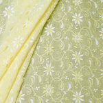 Lemon Dual Tone Flea Hakoba Fabric