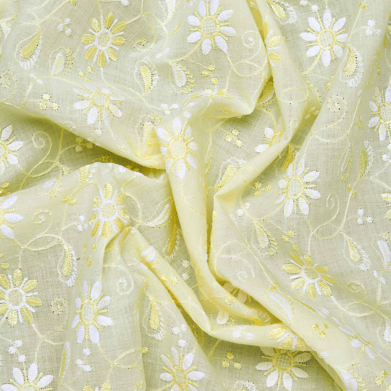 Lemon Dual Tone Flea Hakoba Fabric