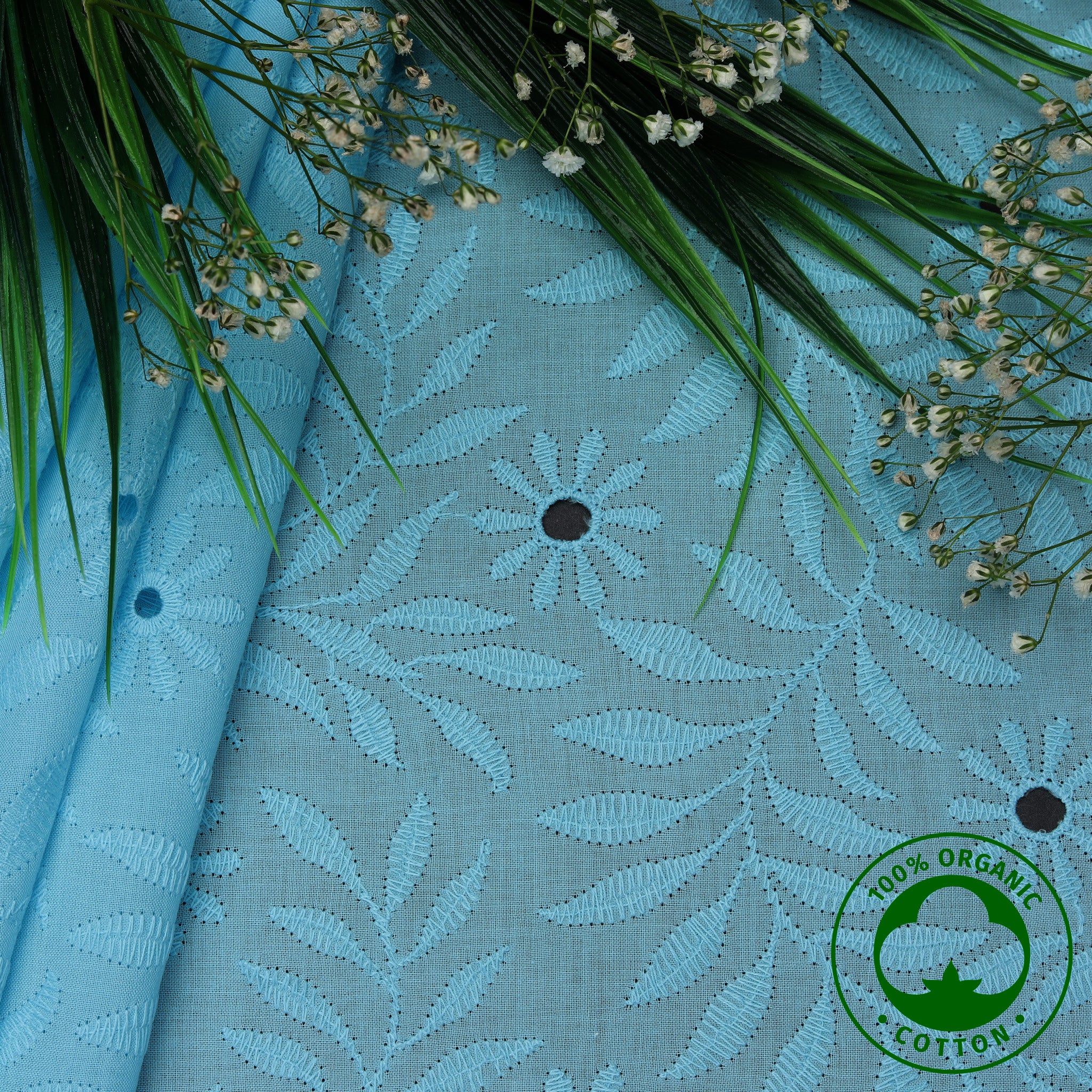 100% Premium Fine Cotton based Embroidered Fabric – Hakoba