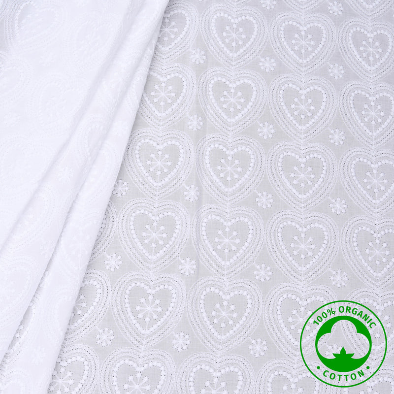 Organic Premium Fabric Little Hearts