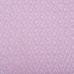 Pink Border Embroidered Cotton Fabric