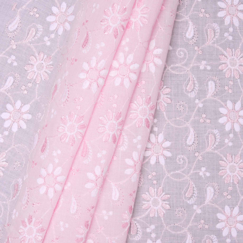 Light Pink Dual Tone Flea Hakoba Fabric