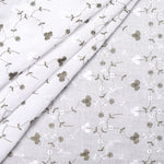 White Earl Embroidered Cotton Fabric