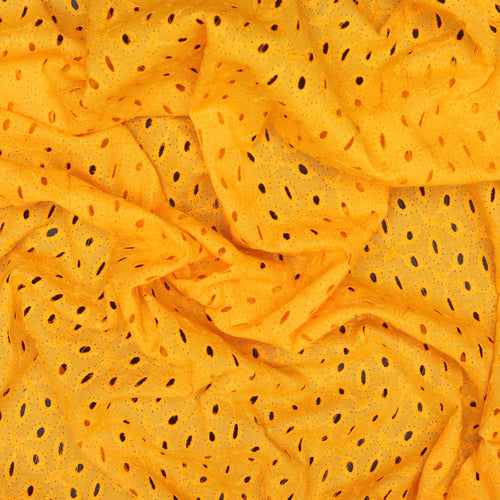 Yellow Booti Cotton Hakoba Fabric