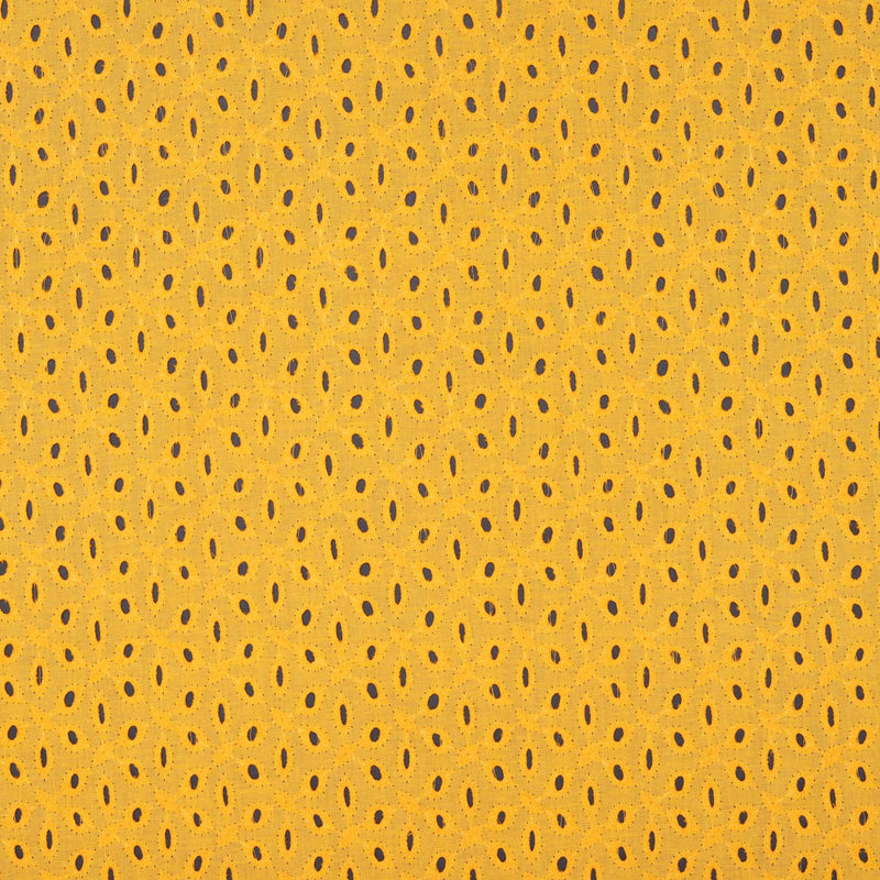 Yellow Booti Cotton Hakoba Fabric