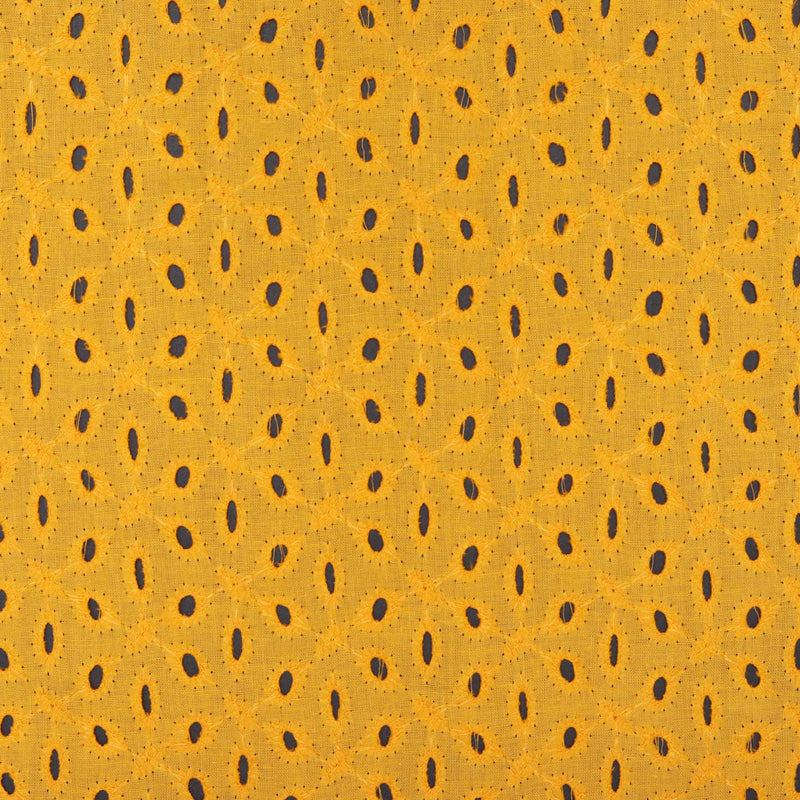 Yellow Booti Cotton Hakoba Fabric