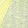 Yellow Floret Embroidered Premium Cotton Fabric