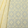 Yellow Hexa Embroidered Premium Cotton Fabric
