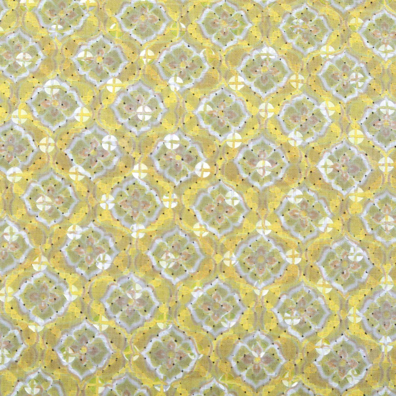 Yellow Sequence Hakoba Fabric